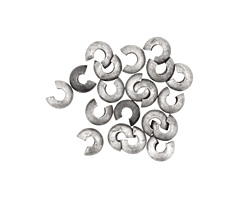 Antique Silver (plated) Crimp Cover 4mm