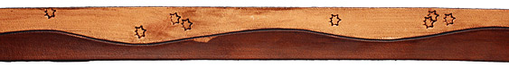 Chocolate Starlight Horizon Leather Strap 36"x20mm