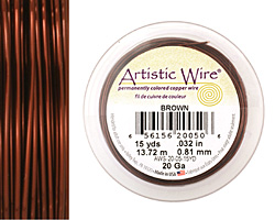 Artistic Wire Brown 20 gauge, 15 yards