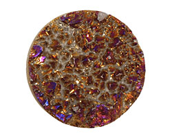 Druzy (metallic purple) Round Cabochon 30mm