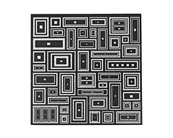 Lillypilly Black Deco Rectangle Anodized Aluminum Sheet 3"x3", 22 gauge