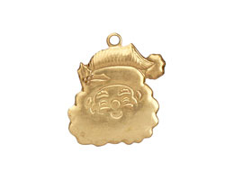 Brass Santa Face 19x24mm