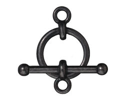 TierraCast Gunmetal 3/4" Anna Toggle Clasp 18x25mm, 31mm bar