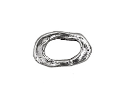 Rustic Charms Sterling Silver Small Oval Link 22x13mm