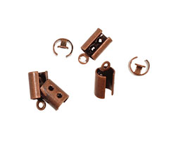 Antique Copper (plated) Foldover Crimp End 11x5mm
