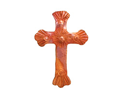 Patricia Healey Copper Small Textured Cross 21x30mm