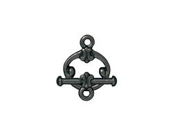 TierraCast Gunmetal Classic Toggle Clasp 15x12mm, 16mm bar