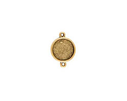 Nunn Design Antique Gold (plated) Mini Circle Frame Link 20x15mm