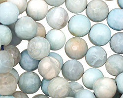 Light Blue Fire Agate Faceted Round 8mm