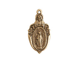 Nunn Design Antique Gold (plated) Herald Medallion 13x27mm