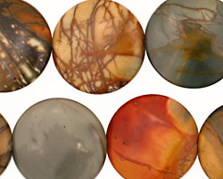 Red Creek Jasper Puff Coin 18mm