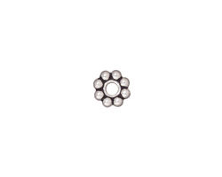 TierraCast Antique Silver (plated) Large Hole Beaded Heishi 2x8mm