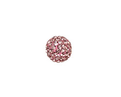 Light Rose Pave Round 10mm