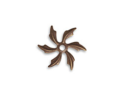 Vintaj Natural Brass Pinwheel Petals Fastenable 18mm