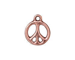 TierraCast Antique Copper (plated) Peace Charm 15x19mm