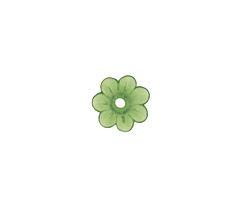Matte Tourmaline Lucite Daisy 3x10mm