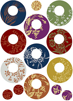 Nunn Design Floral Circle Transfer Sheet