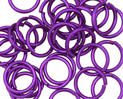 Dark Purple Anodized Aluminum Jump 13mm, 16 gauge (10mm inside diameter)