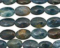 Pacific Blue Apatite Flat Oval 12x8mm