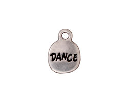 TierraCast Antique Silver (plated) Dance Charm w/ Glue In 12x16mm