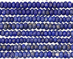 Lapis Faceted Rondelle 4-5mm
