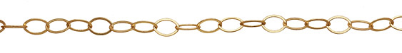 Satin Hamilton Gold (plated) Flat Oval Chain