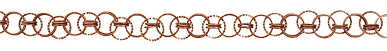 Antique Copper (plated) Medley Ring Chain