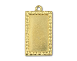 TierraCast Gold (plated) Textured Rectangle 19x35mm