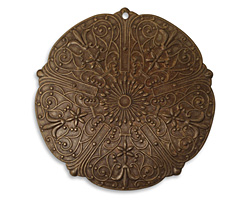 Vintaj Natural Brass Rhapsody Medallion Pendant 47mm