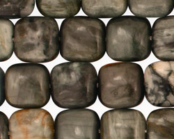 Eagle Eye Jasper Puff Square 12mm
