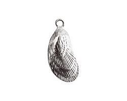 Nunn Design Sterling Silver (plated) Mussel Charm 11x26mm