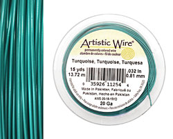 Artistic Wire Turquoise 20 gauge, 15 yards
