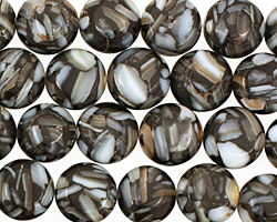 Shell Mosaic (onyx) Puff Coin 10mm