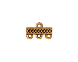 TierraCast Antique Gold (plated) Braided 3-1 Link 10x15mm