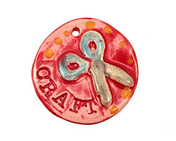 Jangles Ceramic Craft Pendant 38-39mm