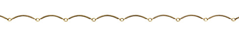 Antique Gold (plated) Twisted Arch Bar Chain
