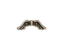 TierraCast Antique Brass (plated) Angel Wings 7x21mm
