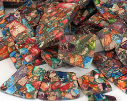 Mardi Gras Mosaic Stone Graduated Ladder 23-30x16-34mm