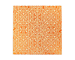 Lillypilly Orange Cross Stitch Anodized Aluminum Sheet 3"x3", 24 gauge