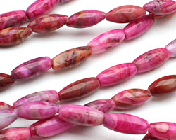 Ruby Crazy Lace Agate Rice 12x5mm