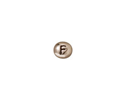 TierraCast Antique Rhodium (plated) Alphabet Bead "F" 7x6mm