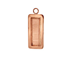Copper Lipped Narrow Rectangle Bezel 12x36mm