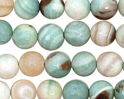 Ocean Blue Agate Faceted Round 10mm