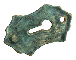 Kylie Parry Ceramic Copper Patina Fancy Keyhole Pendant 27x47mm
