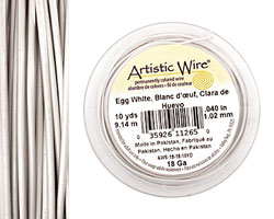 Artistic Wire Egg White 18 gauge, 10 yards