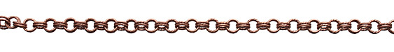 Antique Copper (plated) Every Other Etched Link Double Cable Chain