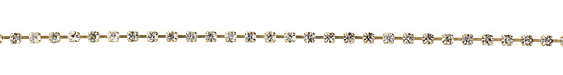 Gold (plated) Rhinestone Chain 4mm