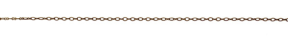 Antique Brass (plated) Oval Ring & Peanut Chain