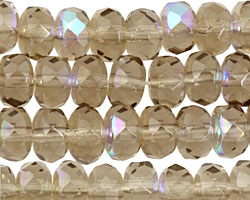 Czech Glass Aurora Borealis Fire Polished Rondelle 5x7mm