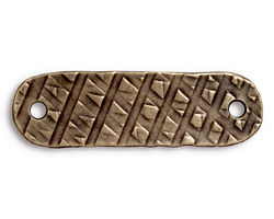 TierraCast Antique Brass (plated) Rock & Roll ID Tag 41x12mm